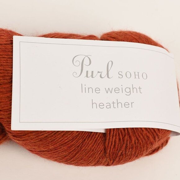 Purl Soho Line Weight Heather Yarn 100% Merino Wool 494 Yards Color Kiln Red - Picture 2 of 3